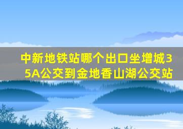 中新地铁站哪个出口坐增城35A公交到金地香山湖公交站